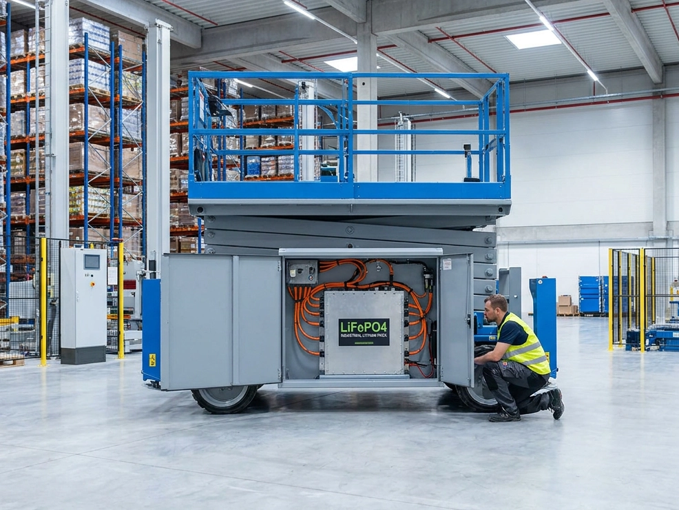 Scissor Lift Battery Guide 2026: Lead-Acid vs LiFePO4 for maksimal oppetid